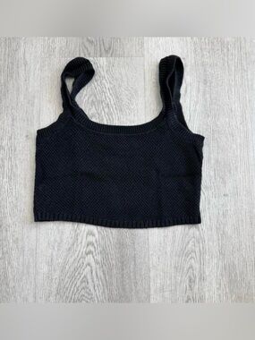 Gilly Hicks Black Knit Cropped Tank size S